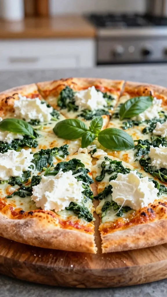 18 Ricotta Pizza Recipes for Creamy, Light, Flavorful Pizza Nights - 1. Classic Ricotta & Spinach Pizza 1