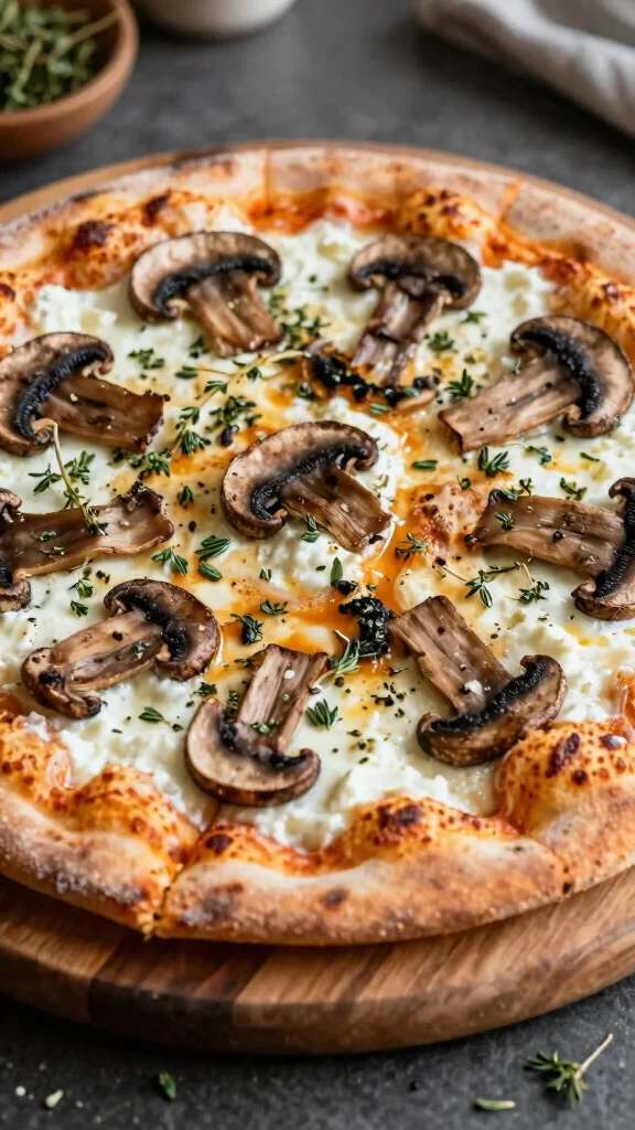 18 Ricotta Pizza Recipes for Creamy, Light, Flavorful Pizza Nights - 17. Ricotta & Mushroom Pizza 1