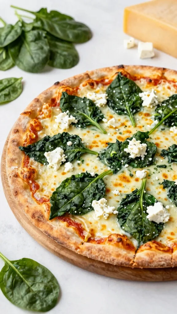 Boboli Pizza Recipes Done Right: 15 Easy Ideas for Busy Nights - 9. Spinach and Feta Wonder 1
