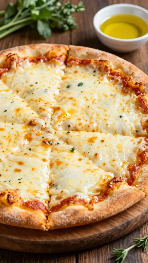 California Pizza Kitchen Recipes in the Home Kitchen: 13 Easy Ideas - 11. Four Cheese Pizza 1