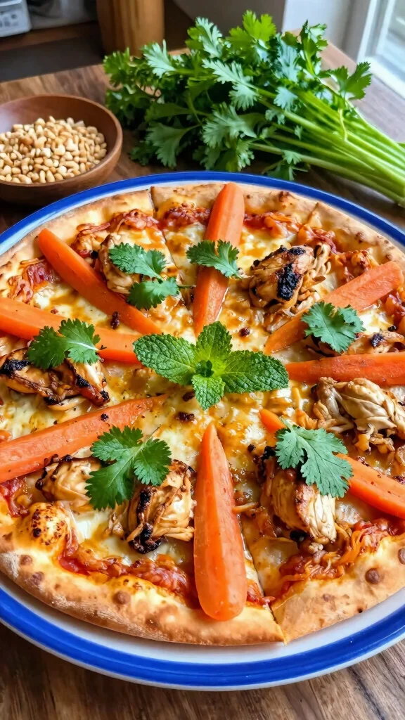 California Pizza Kitchen Recipes in the Home Kitchen: 13 Easy Ideas - 2. Thai Chicken Pizza 1