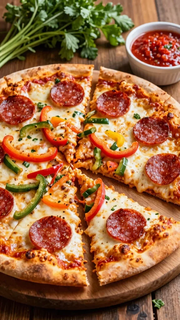 California Pizza Kitchen Recipes in the Home Kitchen: 13 Easy Ideas - 3. Pepperoni and Veggie Pizza 1