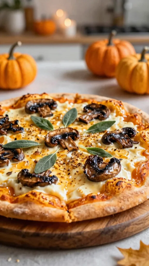 Fall Pizza Recipes, Big Cozy Flavor: 19 Ideas for Chilly Nights - 1. Pumpkin Alfredo Pizza 1