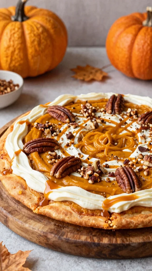 Fall Pizza Recipes, Big Cozy Flavor: 19 Ideas for Chilly Nights - 13. Pumpkin Spice Dessert Pizza 1