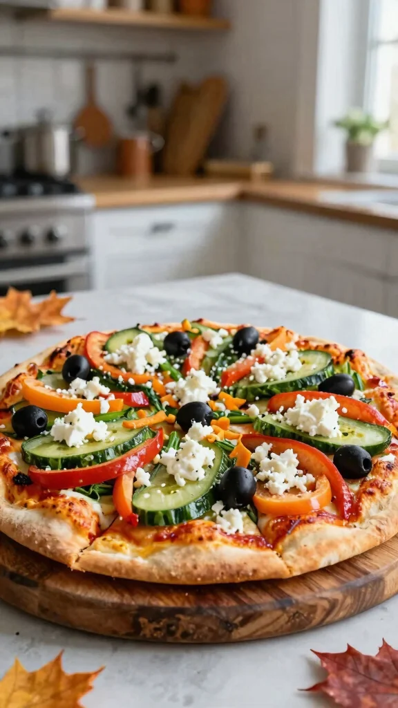 Fall Pizza Recipes, Big Cozy Flavor: 19 Ideas for Chilly Nights - 16. Mediterranean Veggie Pizza 1