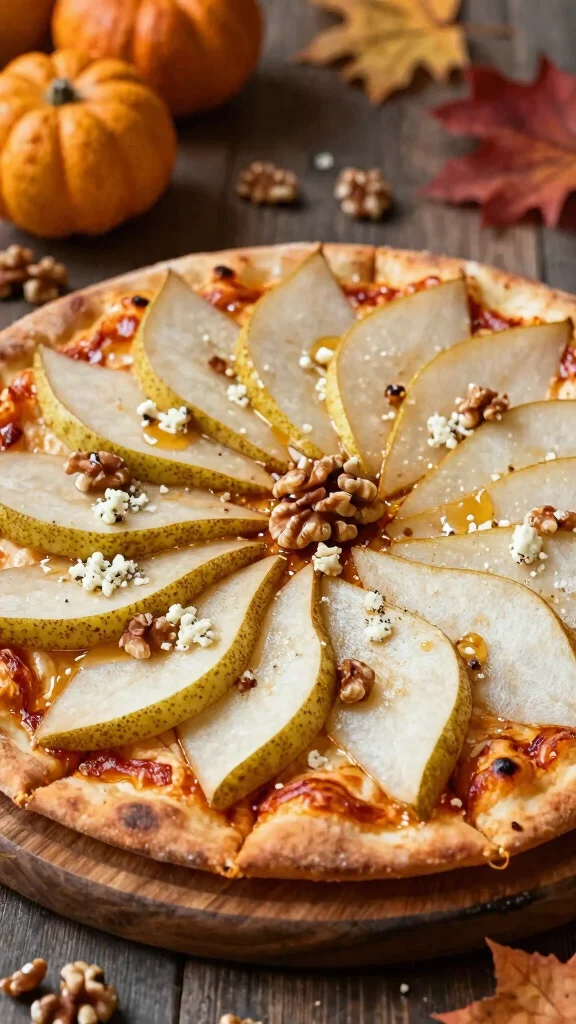 Fall Pizza Recipes, Big Cozy Flavor: 19 Ideas for Chilly Nights - 7. Pear and Gorgonzola Pizza 1