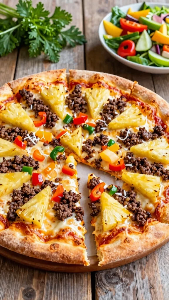Hamburger Pizza Recipes: 15 Easy Ideas for a Fun Family Dinner - 3. Hawaiian Hamburger Pizza 1
