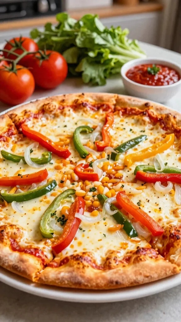 Low Calorie Pizza Recipes Done Right: 17 Ideas That Still Taste Amazing - 17. Peppers and Onions Pizza 1