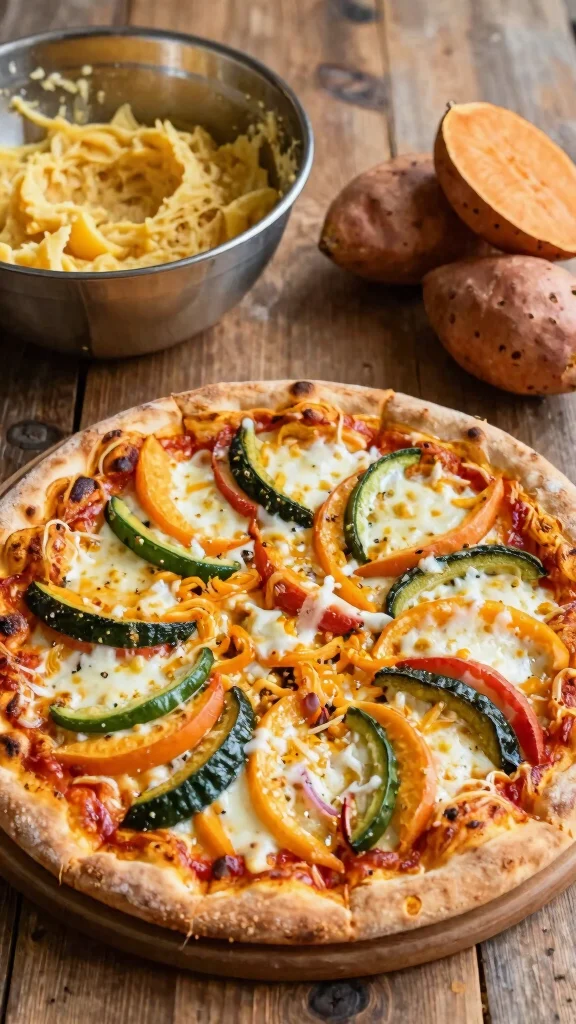 Low Calorie Pizza Recipes Done Right: 17 Ideas That Still Taste Amazing - 9. Sweet Potato Pizza Crust 1