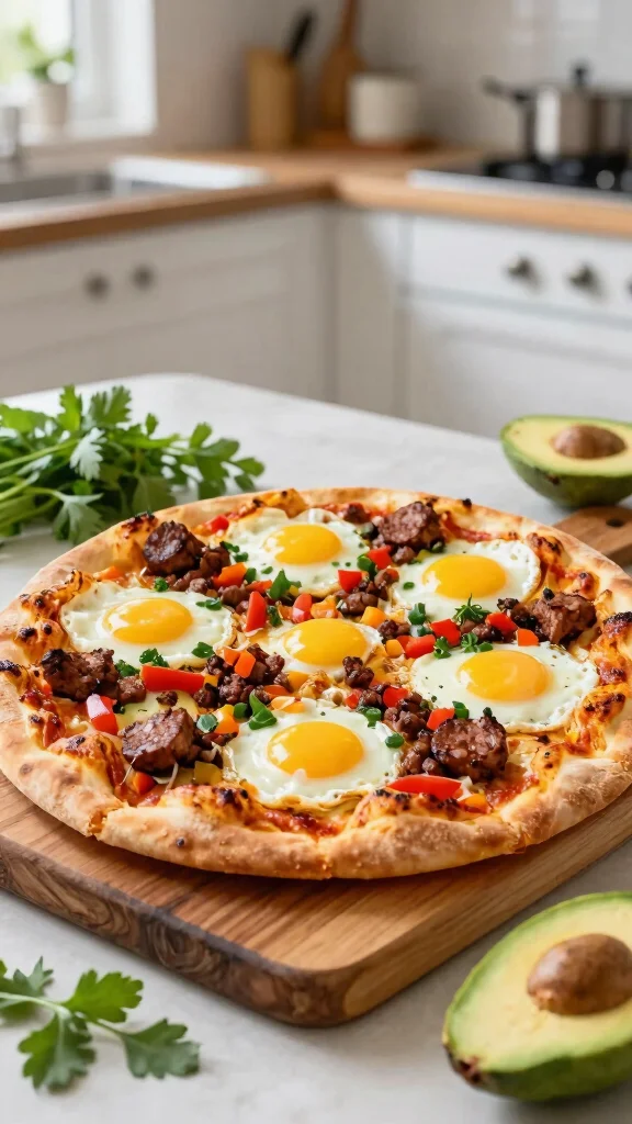 Sausage Pizza Recipes Everyone Will Want to Make Again - 3. Breakfast Sausage and Egg Pizza 1