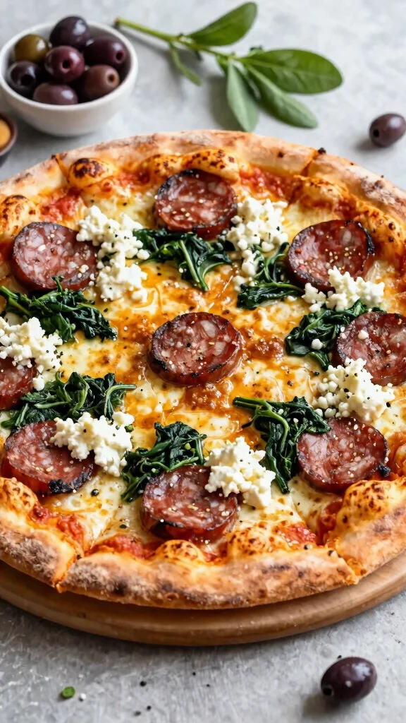 Sausage Pizza Recipes Everyone Will Want to Make Again - 6. Mediterranean Sausage Pizza with Feta 1