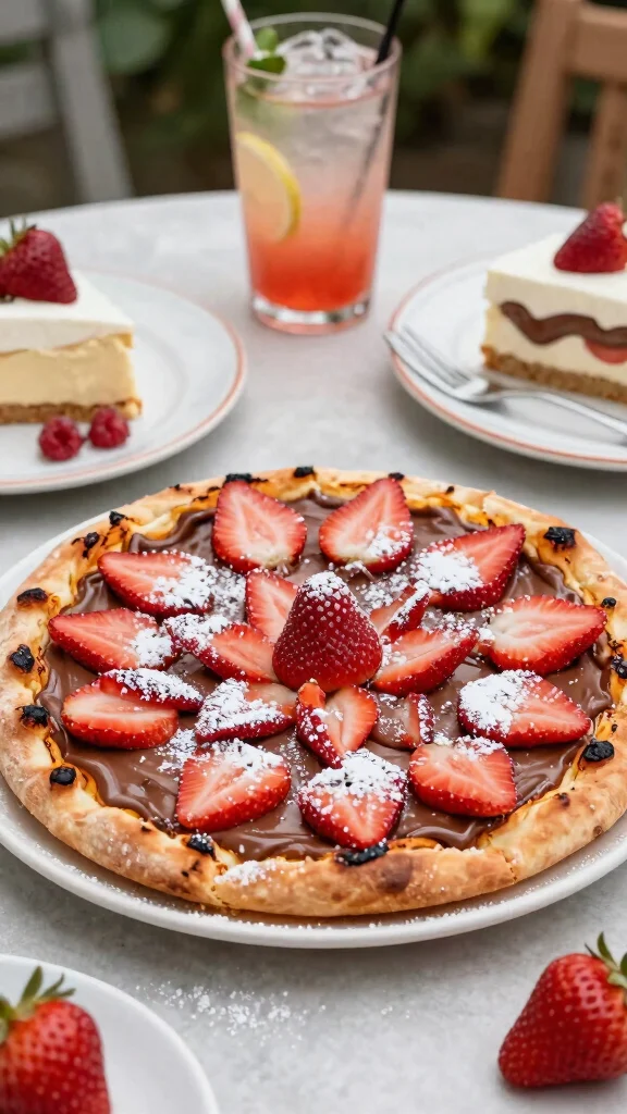 Summer Pizza Recipes, Big Fresh Flavor: 20 Ideas for Sunny Days - 10. Nutella and Strawberry Dessert Pizza 1