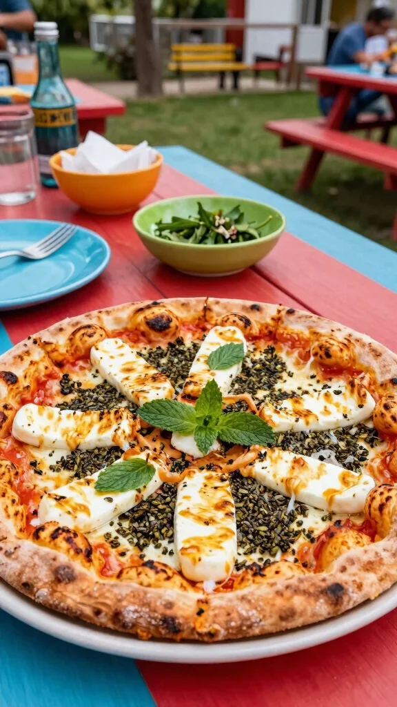 Summer Pizza Recipes, Big Fresh Flavor: 20 Ideas for Sunny Days - 11. Grilled Zaatar and Halloumi Pizza 1