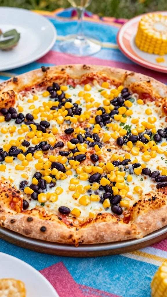 Summer Pizza Recipes, Big Fresh Flavor: 20 Ideas for Sunny Days - 13. Grilled Corn and Black Bean Pizza 1