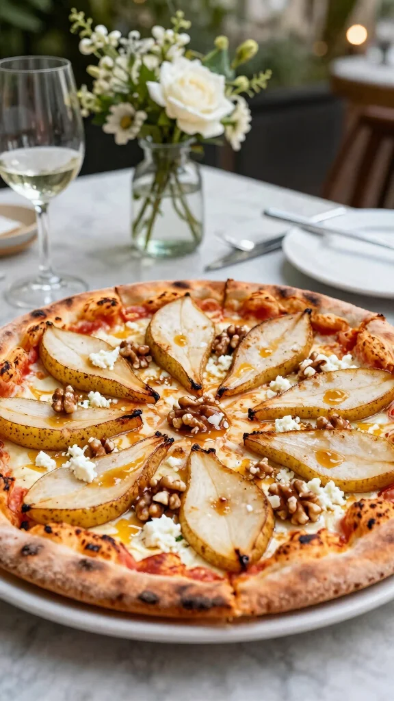 Summer Pizza Recipes, Big Fresh Flavor: 20 Ideas for Sunny Days - 14. Grilled Pear and Gorgonzola Pizza 1