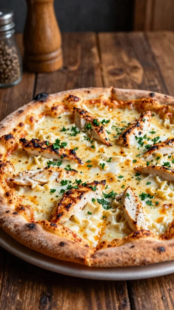 Summer Pizza Recipes, Big Fresh Flavor: 20 Ideas for Sunny Days - 17. Grilled Chicken Alfredo Pizza 1
