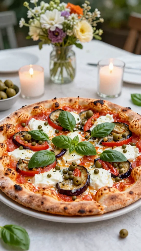 Summer Pizza Recipes, Big Fresh Flavor: 20 Ideas for Sunny Days - 18. Grilled Caponata Pizza 1