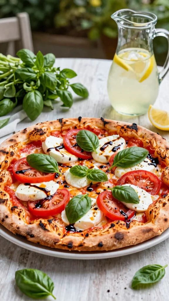 Summer Pizza Recipes, Big Fresh Flavor: 20 Ideas for Sunny Days - 8. Caprese Grilled Pizza with Balsamic Reduction 1