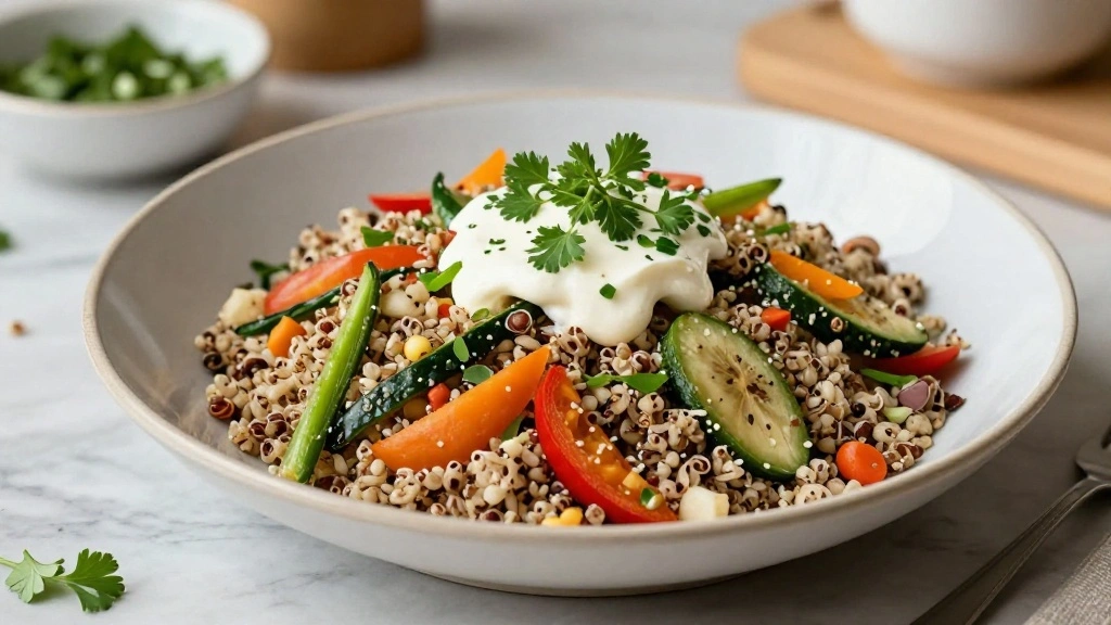 Healthy Quinoa Bowls with Fresh Veggies and Simple Dressing - Us Home Cook