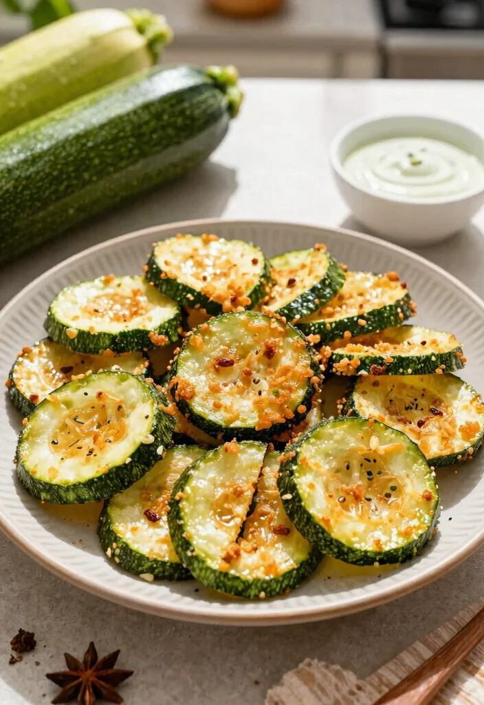 10 Best Healthy Air Fryer Recipes Crispy Low Oil and Full of Flavor - 3. Flavorful Air Fryer Zucchini Chips 1