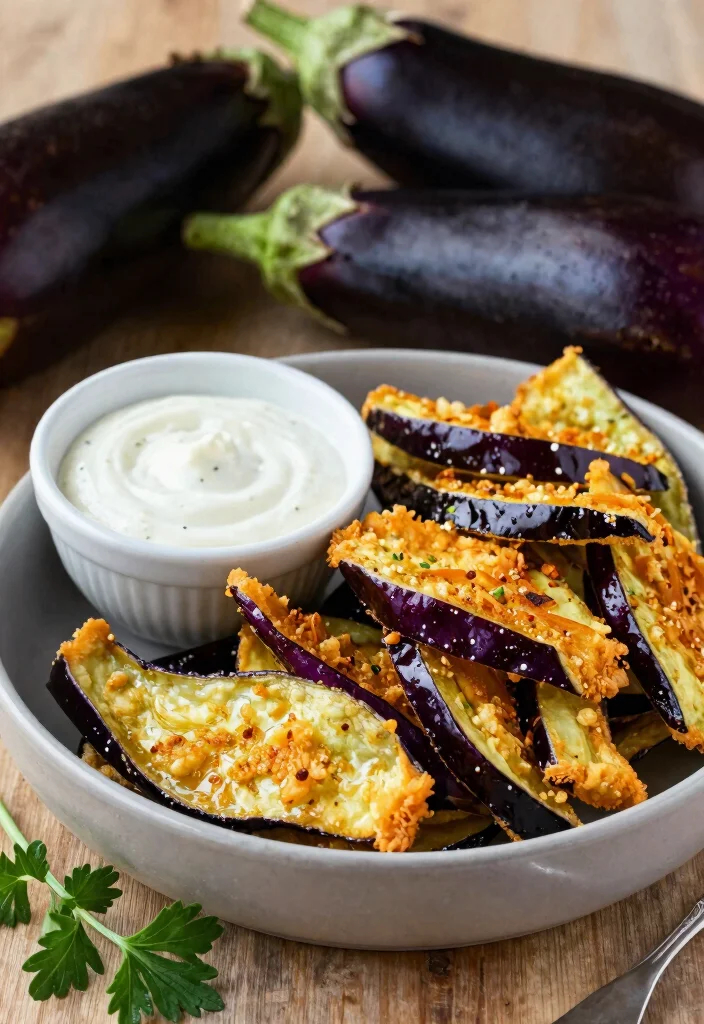 10 Best Healthy Air Fryer Recipes Crispy Low Oil and Full of Flavor - 6. Flavorful Air Fryer Eggplant Chips 1