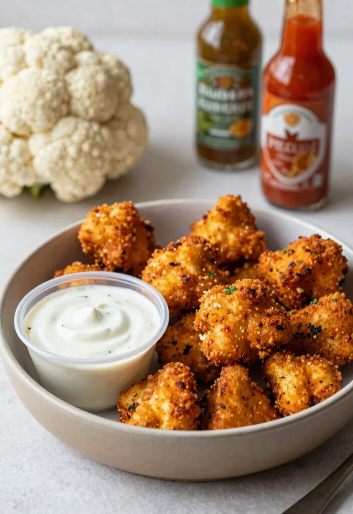 10 Best Healthy Air Fryer Recipes Crispy Low Oil and Full of Flavor - 7. Tasty Air Fryer Buffalo Cauliflower 1