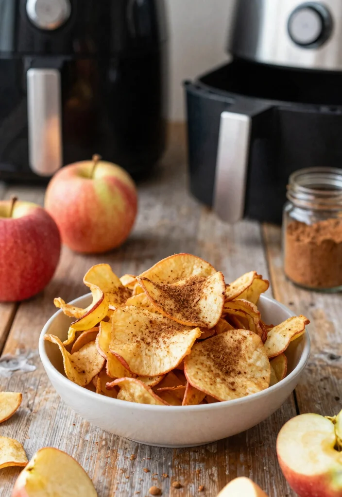 10 Best Healthy Air Fryer Recipes Crispy Low Oil and Full of Flavor - 8. Scrumptious Air Fryer Apple Chips 1