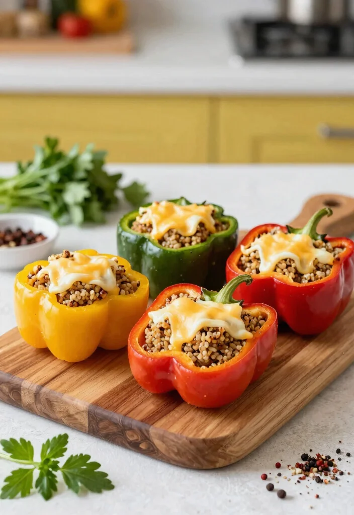 10 Best Healthy Air Fryer Recipes Crispy Low Oil and Full of Flavor - 9. Delectable Air Fryer Stuffed Peppers 1
