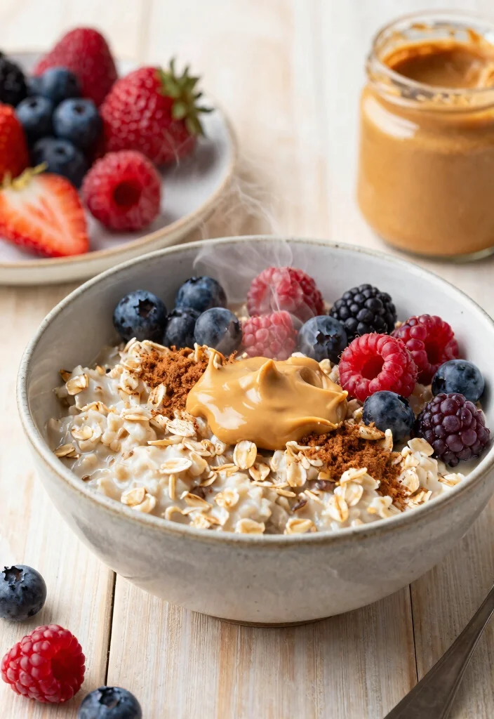 10 Best Healthy Recipes for Diabetics: Low Sugar, Balanced, and Delicious - 8. Oatmeal with Almond Butter and Berries 1