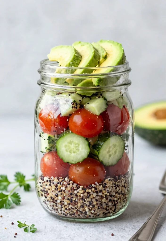 10 Best Healthy Snacks on the Go: Easy, Portable, and Low Calorie - 4. Quinoa Salad Jars 1