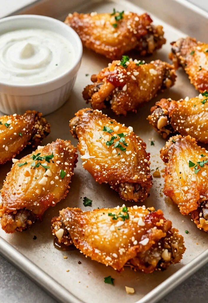 10 Easy Healthy Chicken Recipes: Quick, Flavorful, and Family-Friendly - 10. Garlic Parmesan Chicken Wings 1
