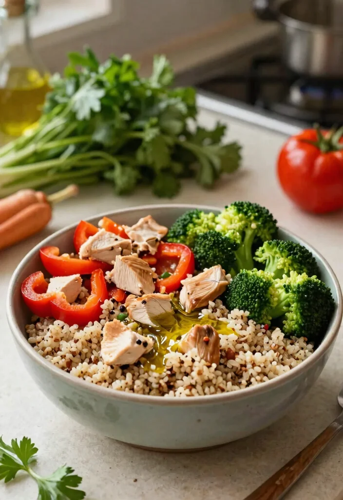 10 Easy Healthy Chicken Recipes: Quick, Flavorful, and Family-Friendly - 8. Chicken Veggie Quinoa Bowl 1