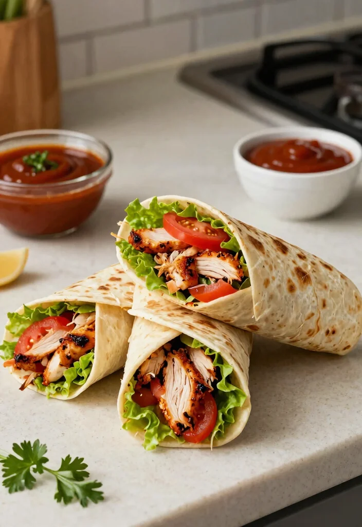 10 Easy Healthy Chicken Recipes: Quick, Flavorful, and Family-Friendly - 9. BBQ Chicken Wraps 1