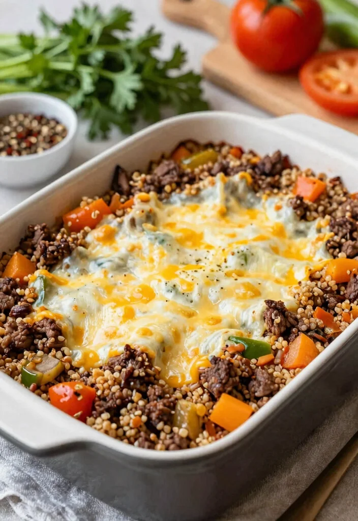 10 Easy Healthy Ground Beef Recipes Budget Friendly and Delicious - 5. Ground Beef and Quinoa Casserole 1