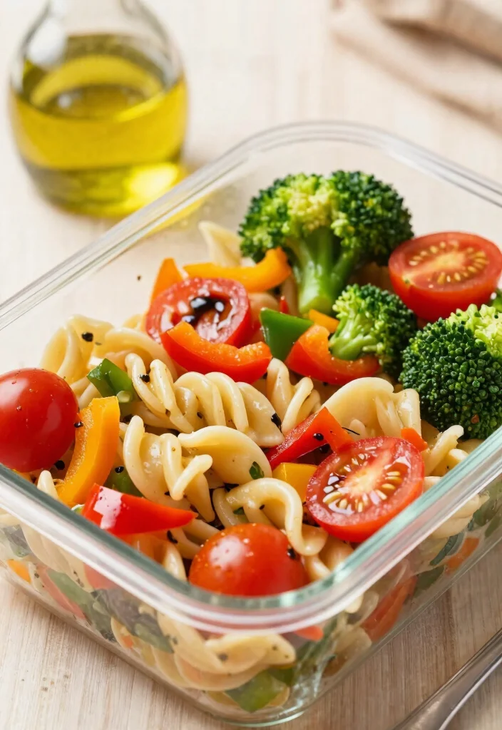 10 Easy Healthy Lunches for Work: Quick, Satisfying, and Portable - 4. Veggie-Packed Pasta Salad 1