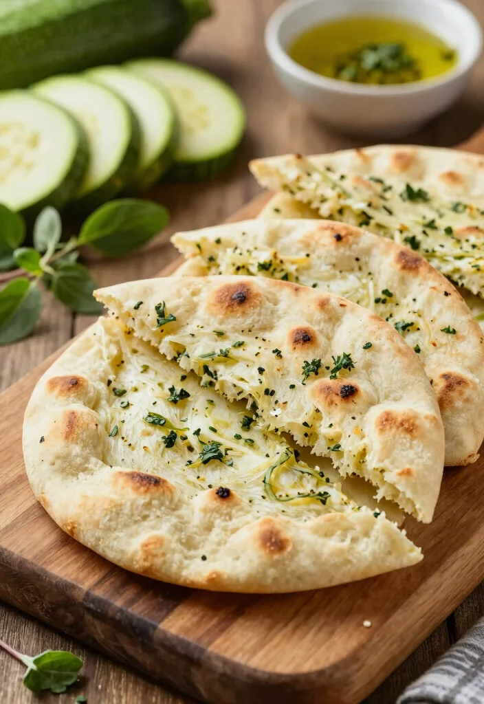 10 Soft Gluten Free Pita Bread Recipes Perfect for Wraps and Dipping - 3. Herbed Zucchini Pita Bread 1