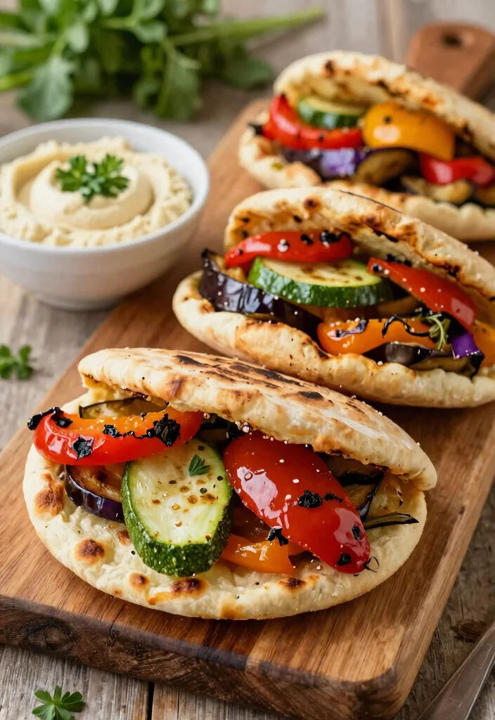 10 Soft Gluten Free Pita Bread Recipes Perfect for Wraps and Dipping - 6. Mediterranean Roasted Vegetable Pitas 1