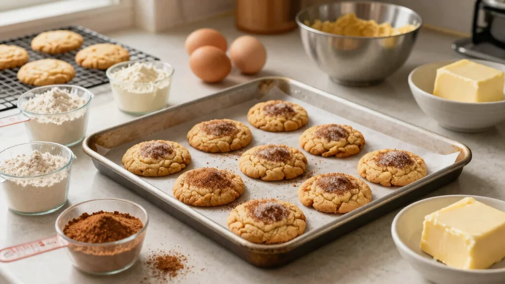 10 Soft Gluten Free Snickerdoodle Cookies Rolled in Cinnamon Sugar