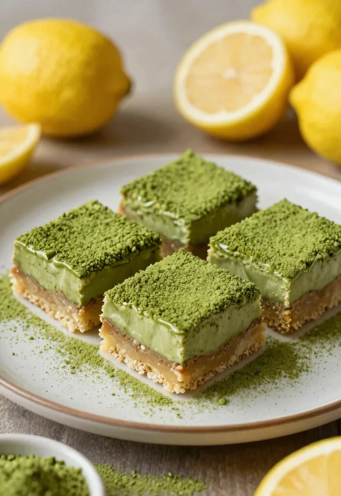 10 Tangy Gluten Free Lemon Bars Recipes Bright Zesty and Irresistible - 9. Matcha Lemon Bars 1