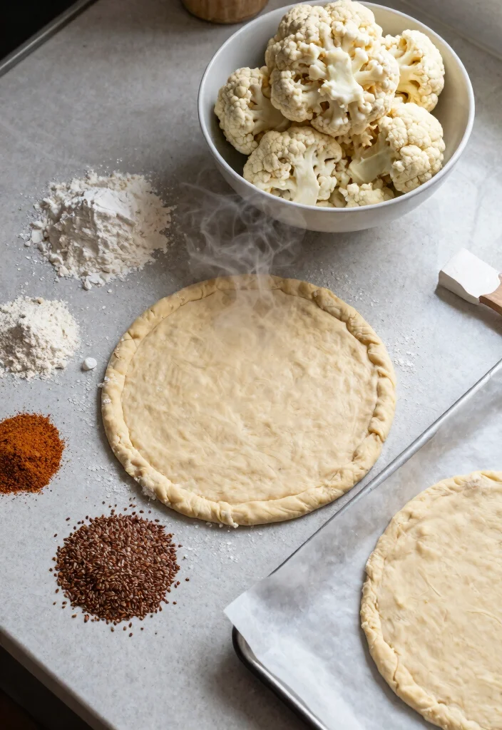 11 Best Gluten Free Pizza Dough Recipes Crispy Chewy and Easy to Make - 2. Cauliflower Pizza Crust 1