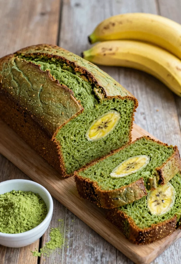 12 Best Gluten Free Banana Bread Recipes Moist Fluffy and Easy to Make - 10. Matcha Banana Bread 1