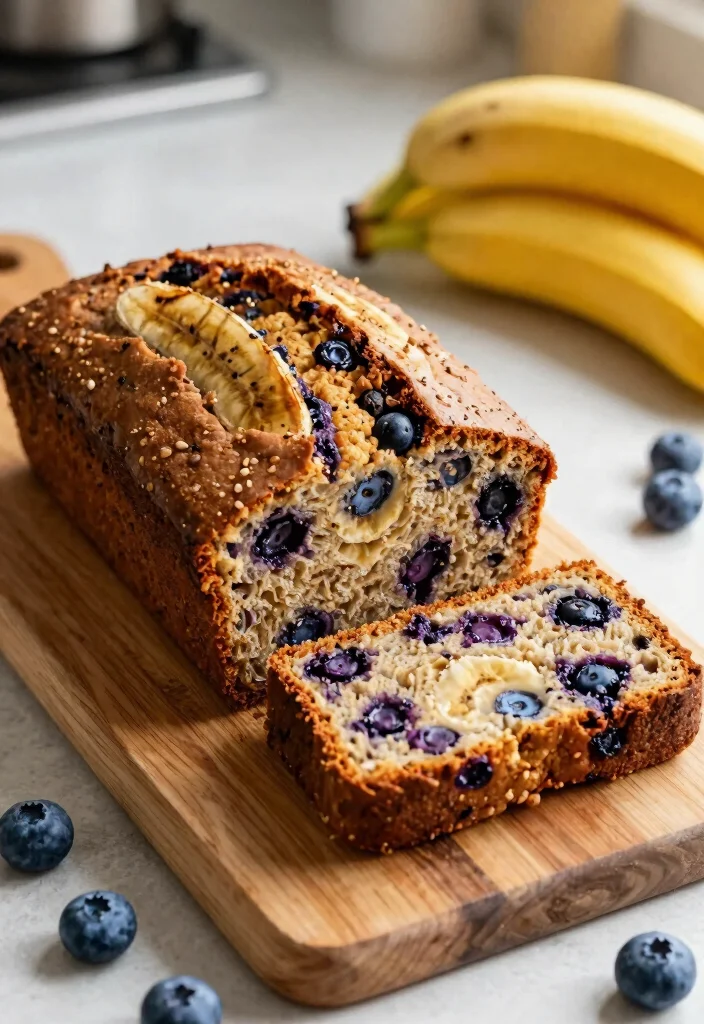 12 Best Gluten Free Banana Bread Recipes Moist Fluffy and Easy to Make - 7. Blueberry Banana Bread 1