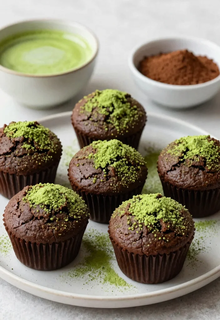 12 Best Gluten Free Chocolate Chip Muffins Soft Rich and Bakery Style - 12. Choco-Matcha Muffins 1