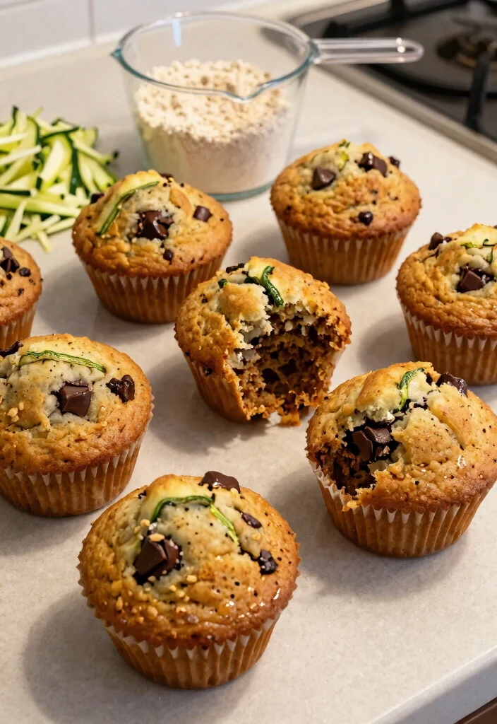 12 Best Gluten Free Chocolate Chip Muffins Soft Rich and Bakery Style - 4. Zucchini Chocolate Chip Muffins 1