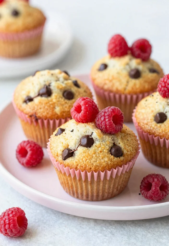 12 Best Gluten Free Chocolate Chip Muffins Soft Rich and Bakery Style - 7. Raspberry Chocolate Chip Muffins 1
