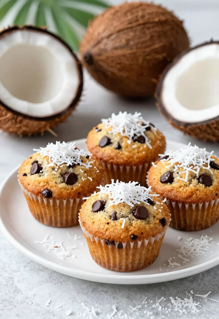 12 Best Gluten Free Chocolate Chip Muffins Soft Rich and Bakery Style - 9. Coconut Chocolate Chip Muffins 1
