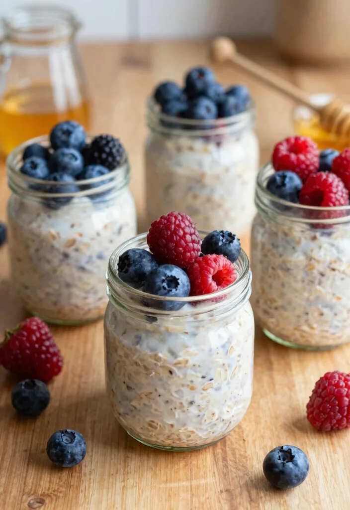 12 Best Gluten Free Meal Prep Ideas to Save Time All Week Long - 5. Overnight Oats with Fresh Berries 1