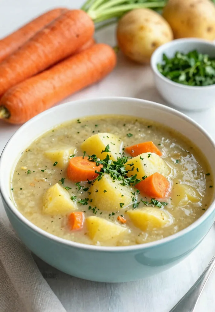 12 Creamy Gluten Free Potato Soup Recipes Hearty and Comforting - 7. Herbed Potato and Carrot Soup 1