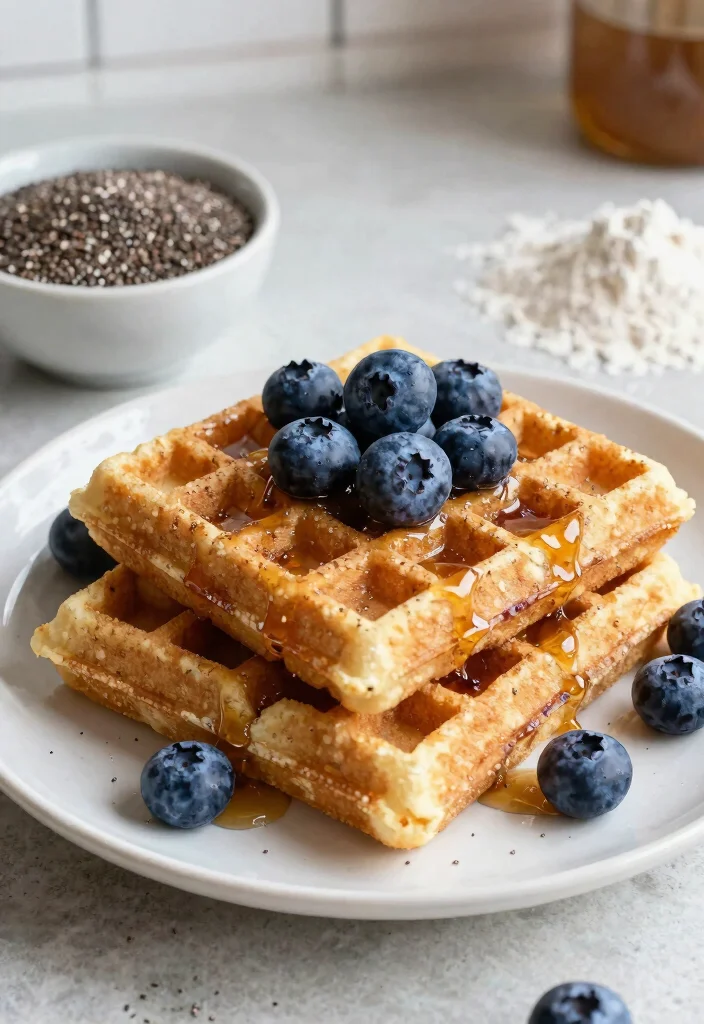 12 Crispy Gluten Free Waffle Ideas Light Fluffy and Weekend Ready - 10. Blueberry Chia Waffles 1