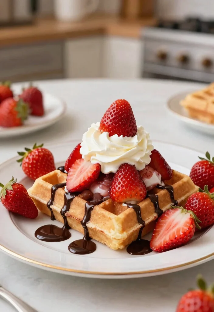 12 Crispy Gluten Free Waffle Ideas Light Fluffy and Weekend Ready - 12. Strawberry Shortcake Waffles 1